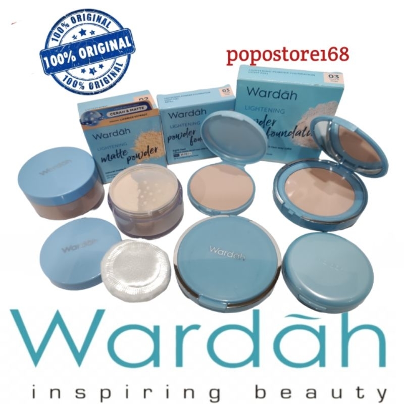 WARDAH BEDAK PADAT LIGHTENING COMPACT/ REFILL TWC POWDER FOUNDATION/ WARDAH LIGHTENING LOOSE/ MATTE 