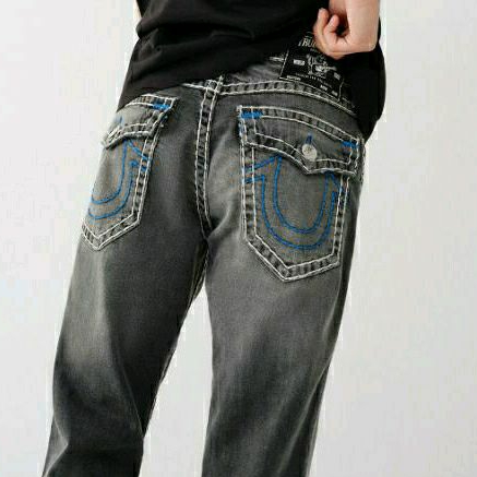 celana jeans pria TRUE RELIGION RICKY SUPER T FLAP original