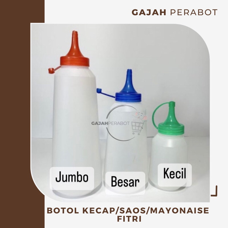 Botol kecap Plastik / Botol mayonaise / Botol Saos Plastik ukuran 400ml 500ml 600ml