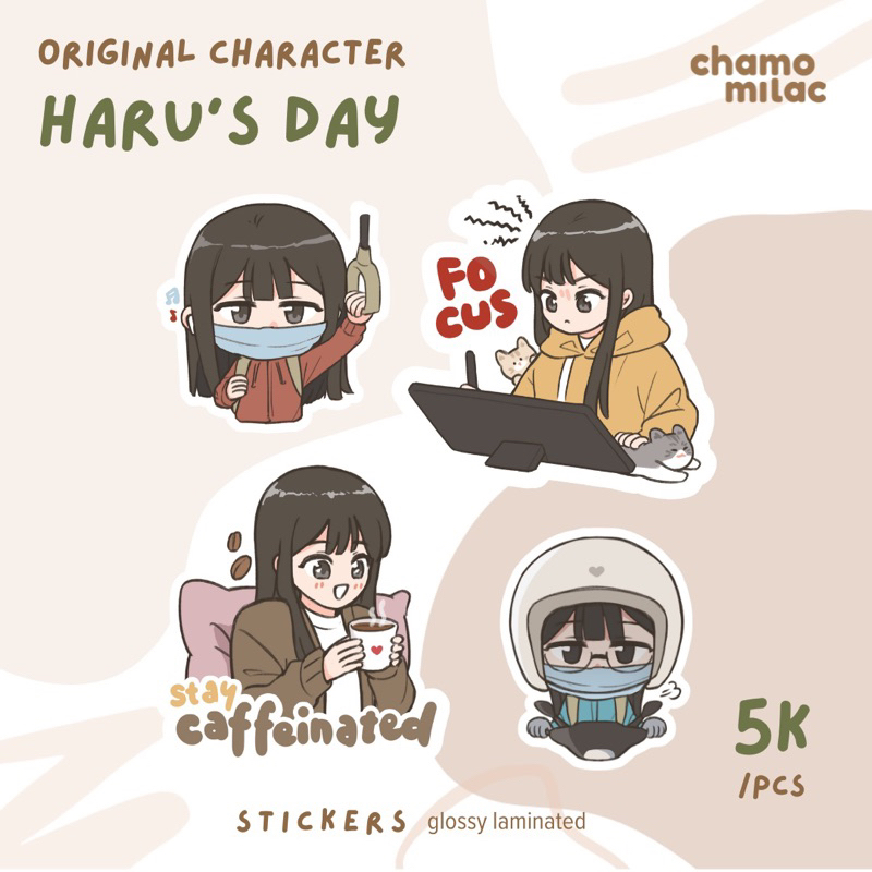 

Haru’s Day Original Cute Stickers by chamomilac