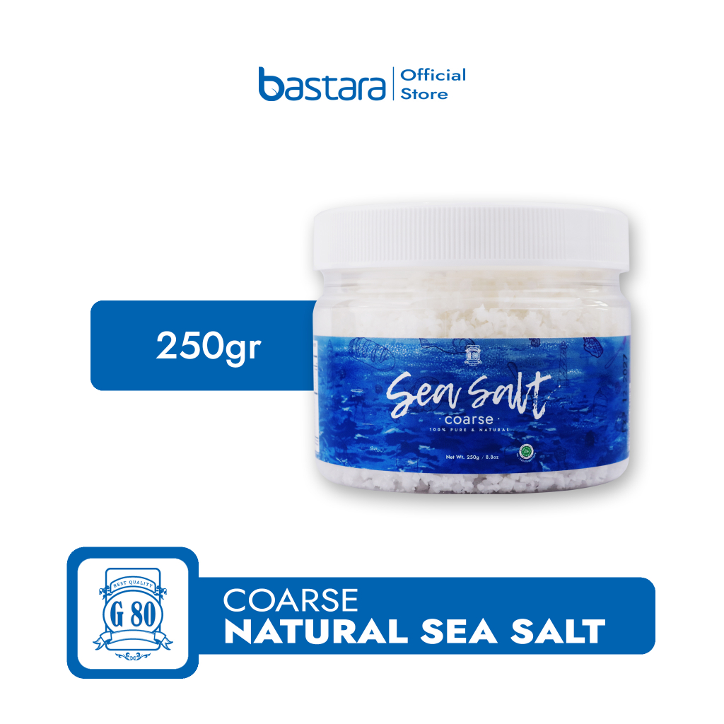 

G80 Garam Laut Alami Kasar Premium Coarse Natural Sea Salt 250gr
