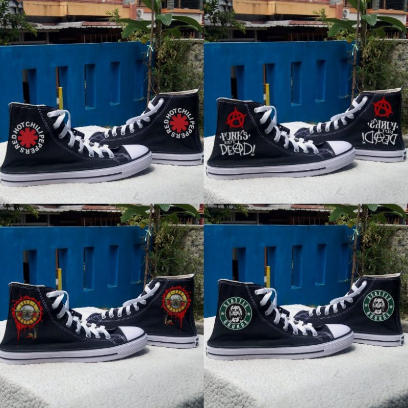 SEPATU CONVERSE - SEPATU NIRVANA - SEPATU PUNK - SEPATU GNR - SEPATU HOT CIL PEPERS