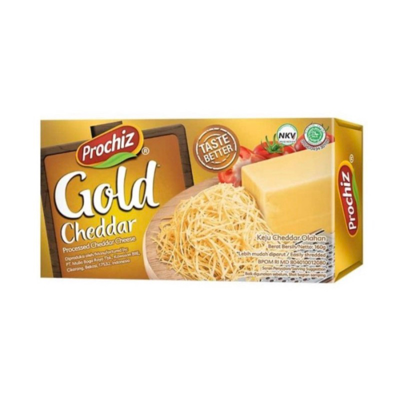 

Prochiz Keju Cheddar Gold 160g