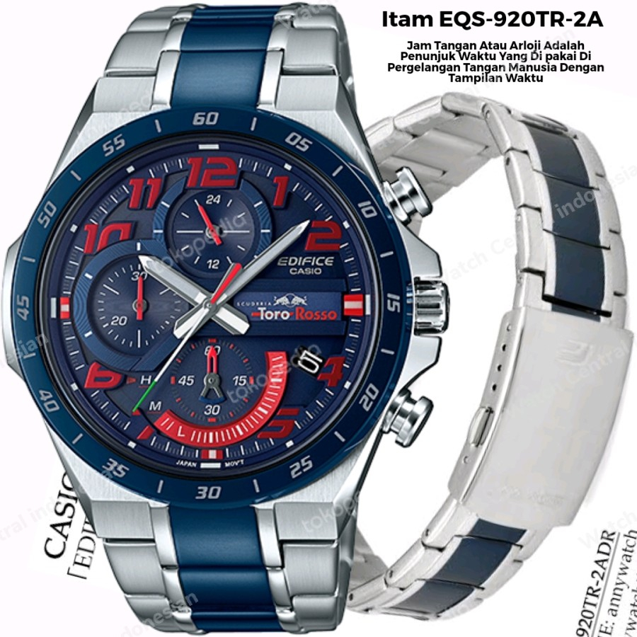 JAM TANGAN CASIO EDIFICE MURAH Toro Rosso Chrono EQS 920TR-2A - EQS920 GARANSI 1 TAHUN