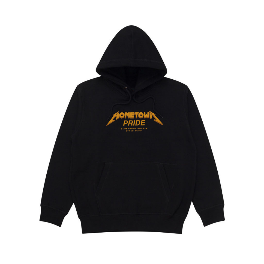 Sweater Hoodie Pria Distro - Screamous Sweater Pullover Hoodie HOMETOWN PRIDE BLACK