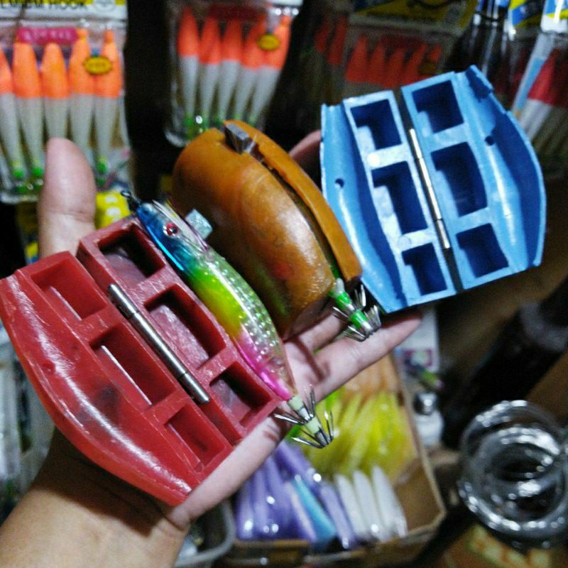 cetakan apolo dan udang udangan pancing cumi