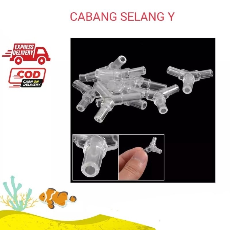 Cabang Y Penyambung Selang Udara Aerator Akuarium