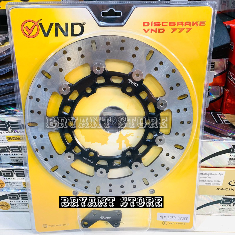 PIRINGAN DEPAN CAKRAM VND 777 320MM NINJA RR NINJA 250 KARBU NINJA 150 RR CNC FLOATING BRAKE DISK DISC DISCBRAKE DISKBRAKE 320 MM LUBANG BAUT 6