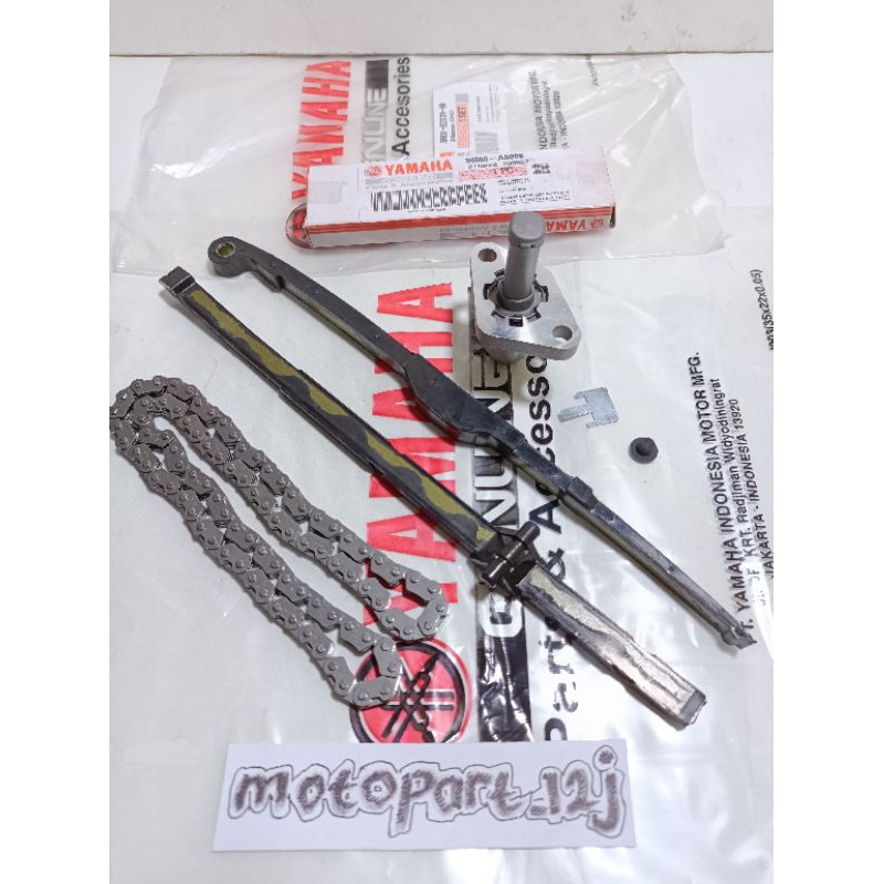 Paket Service (5TL) Rantai Keteng+Tonjokan Keteng+Karet Tensioner Yamaha Mio sporty Mio smile Mio so