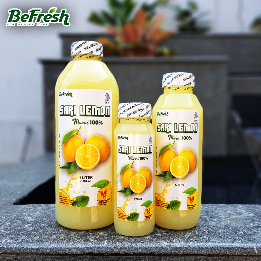 

BeFresh - Sari Lemon Murni 1 Liter - Lemon Diet dan detox - Asli Perasan Jeruk Lemon 100% Alami -