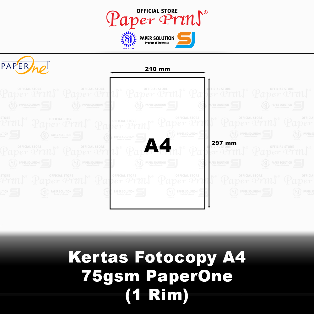 

mh Kertas Fotocopy HVS A4 75gr PaperOne 1 Rim
