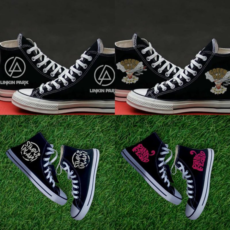 SEPATU CONVERSE - SEPATU LIKINPARK - GREEN DAY - SIMPLE PLAN - PINK FLOYRD