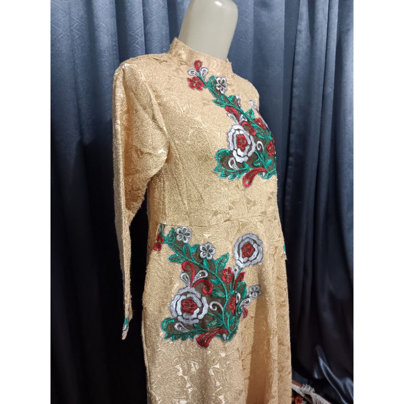 gamis gold bordir mewah