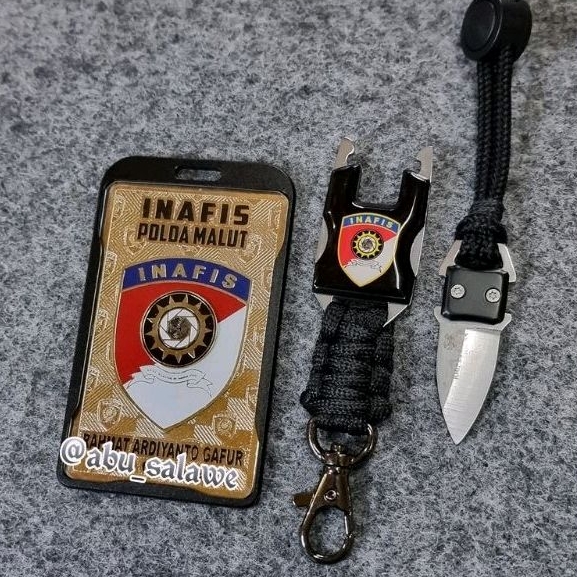

plat id name tag INAFIS full set lanyard dan cover