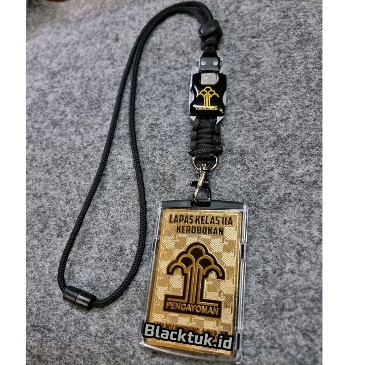 

plat id name tag custom kemenkumham full set cover dan tali
