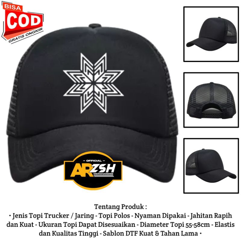 Topi Dewa 19 Trucker Jaring | Topi Jaring Dewa 19 | Hat Trucker | Topi Pria | Topi Jaring Distro
