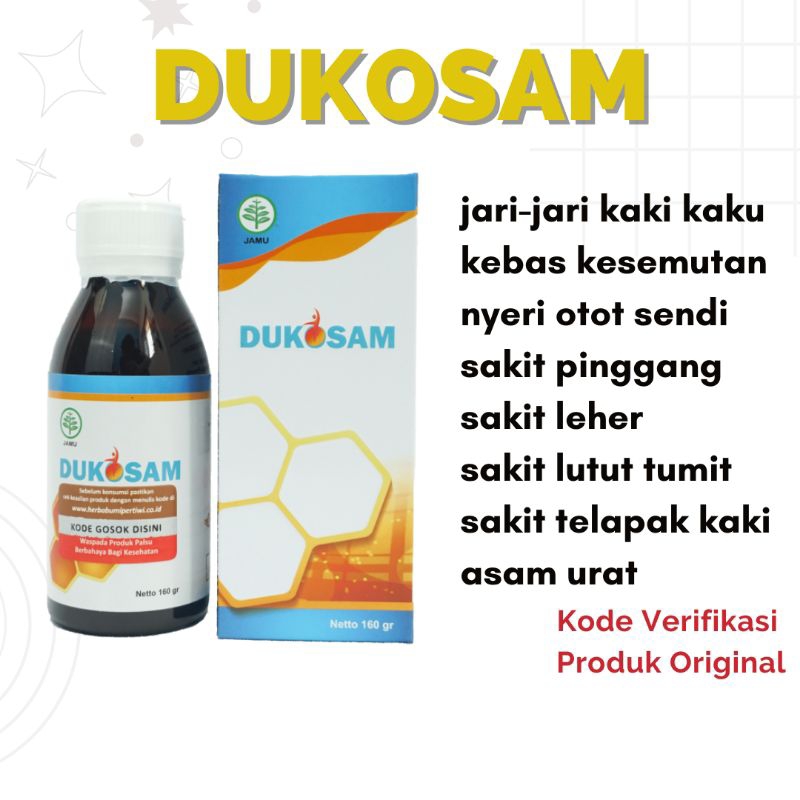 MADU HERBAL DUKOSAM OBAT KOLESTEROL ASAM URAT ORI NYERI LINU PEGAL LEHER PUNGGUNG BETIS ORIGINAL ASL