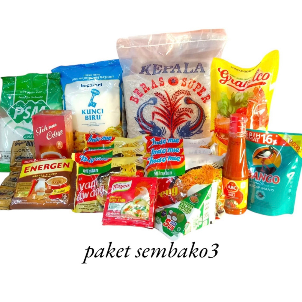 

Paket 3 paket sembako