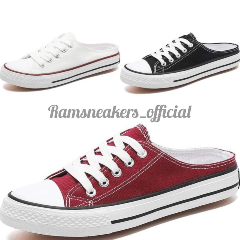 (COD)sepatu sandal sneakers all star wanita/pria canvas model slipon unisex bustong terlaris fashion