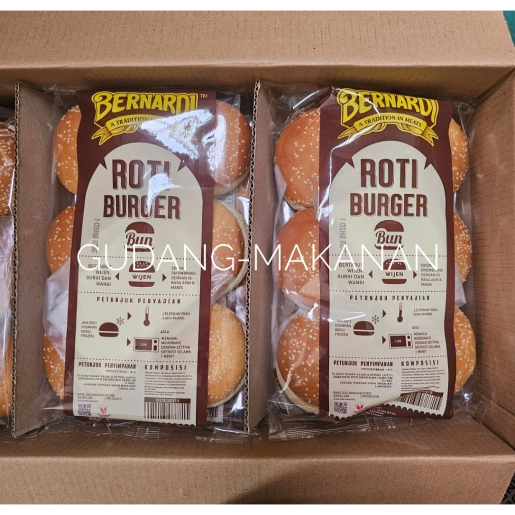 

Bernardi Roti Burger Wijen / Sesame Seeds isi 6 pcs