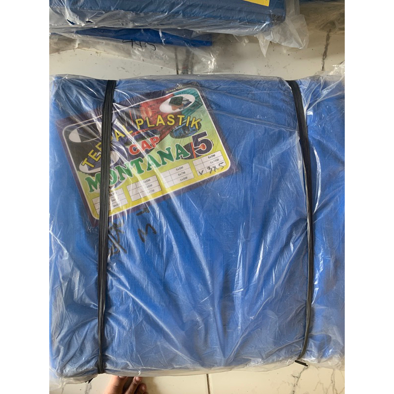 TERPAL TEBAL 3 Meter X 4 Meter MONTANA ANTI AIR WARNA BIRU