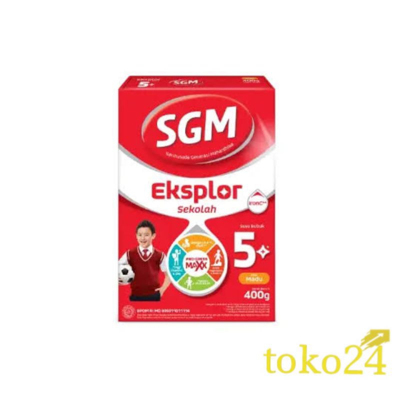 SGM Eksplor 5+ Madu 400 gr Susu Anak 5 - 12 Tahun