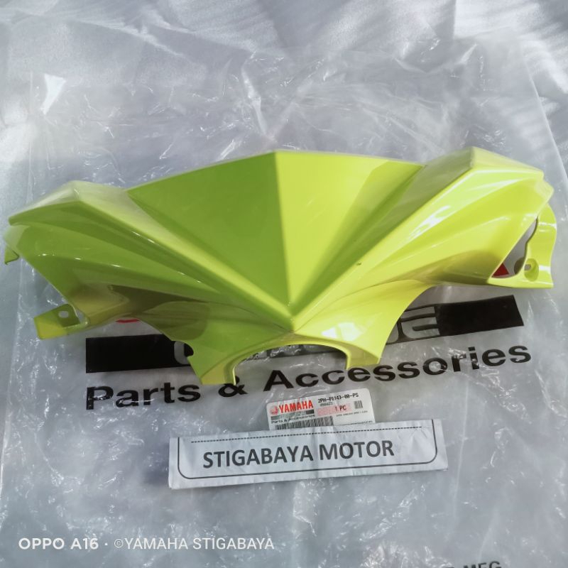 batok stir depan Mio m3 stabilo cover handle bar Mio M3 warna hijau stabilo batok stir depan Mio m3 