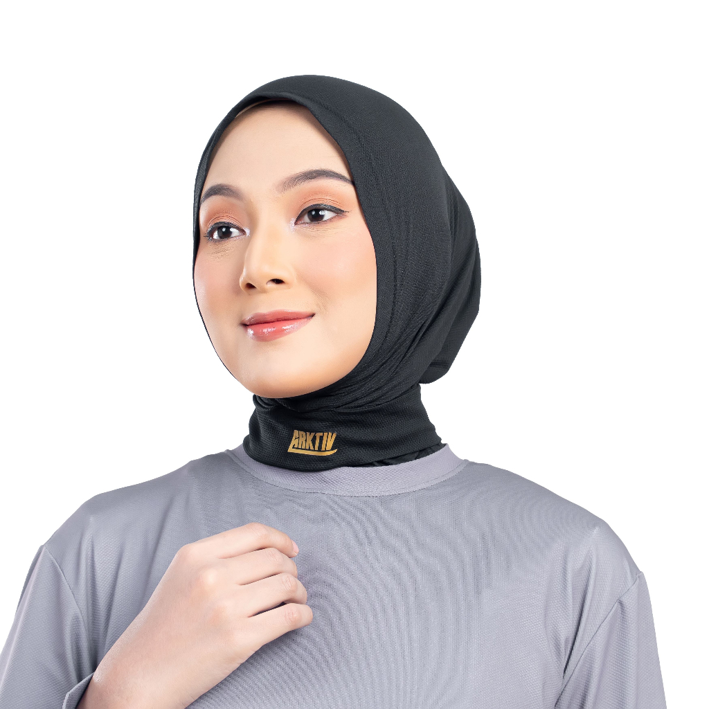 Arktiv Confident Alpha Hijab Black With Lace x Nycta Gina