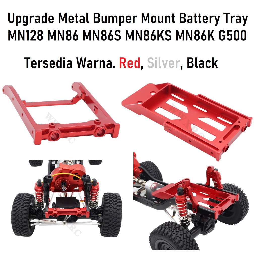 Upgrade Metal Bumper Mount Battery Tray MN128 MN86 MN86S MN86KS MN86K G500 MN 1/12 Rc Car