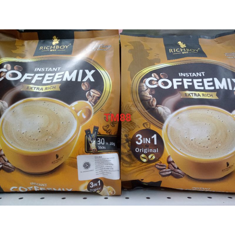 

MINUMAN SERBUK KOPI GULA DAN KRIMER RICH BOY EXTRA RICH/INSTANT COFFEEMIX EXTRA RICH/3 IN 1 COFFEEMIX EXTRA RICH