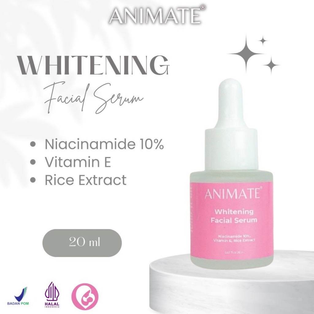 Animate Whitening Facial Serum / Serum Whitening / Serum Wajah
