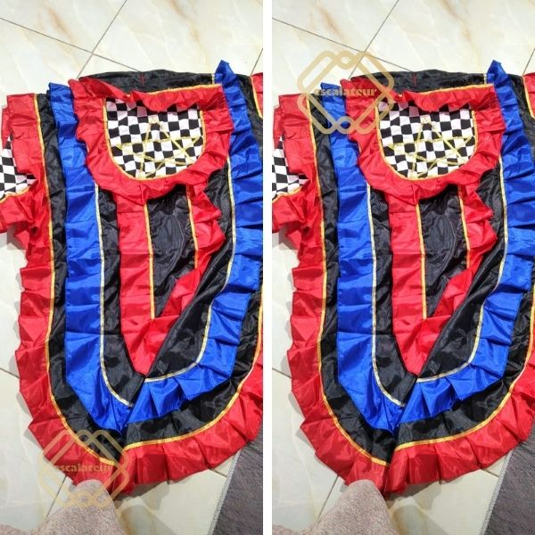 Kemul Barongan PENTAS RENDA SAP 3  80CMx210CM  /Kemul selimut barongan caplokan anak  /Kemul selimut