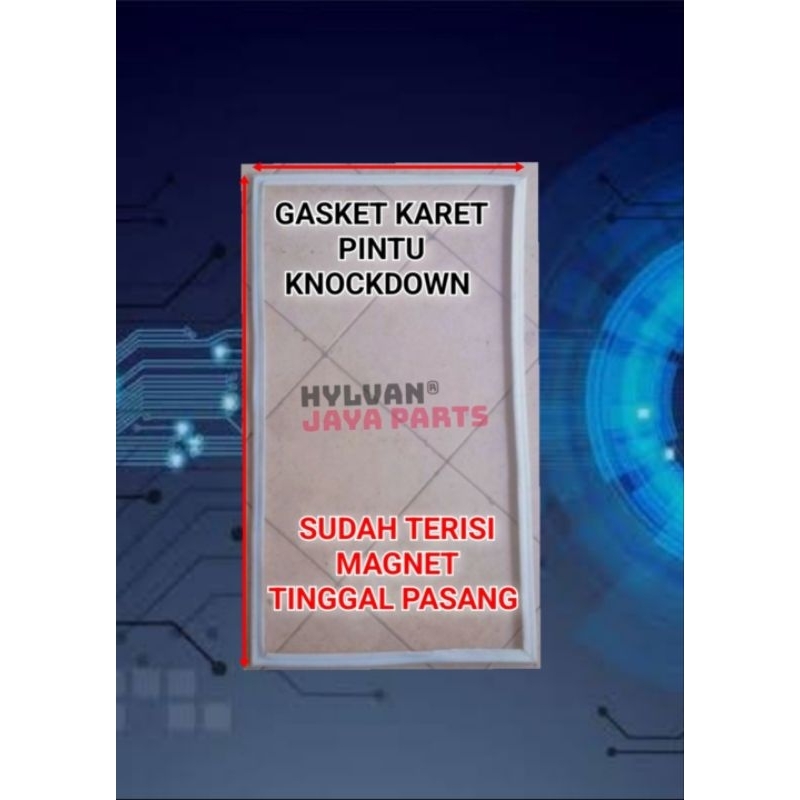 GASKET KARET KULKAS 1 PINTU POLYTRON KNOCKDOWN 98.5 X 50 Cm