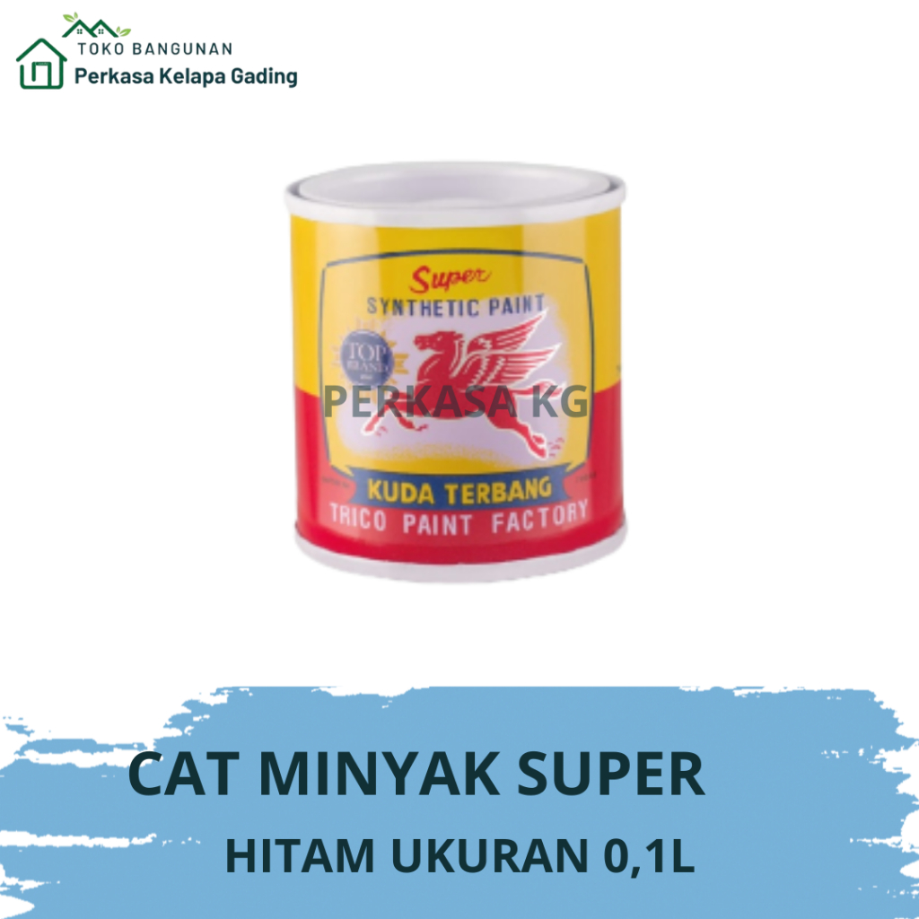 

Cat Kuda Terbang / Cat Minyak Super / Cat Kayu & Besi 0,1Lt Hitam