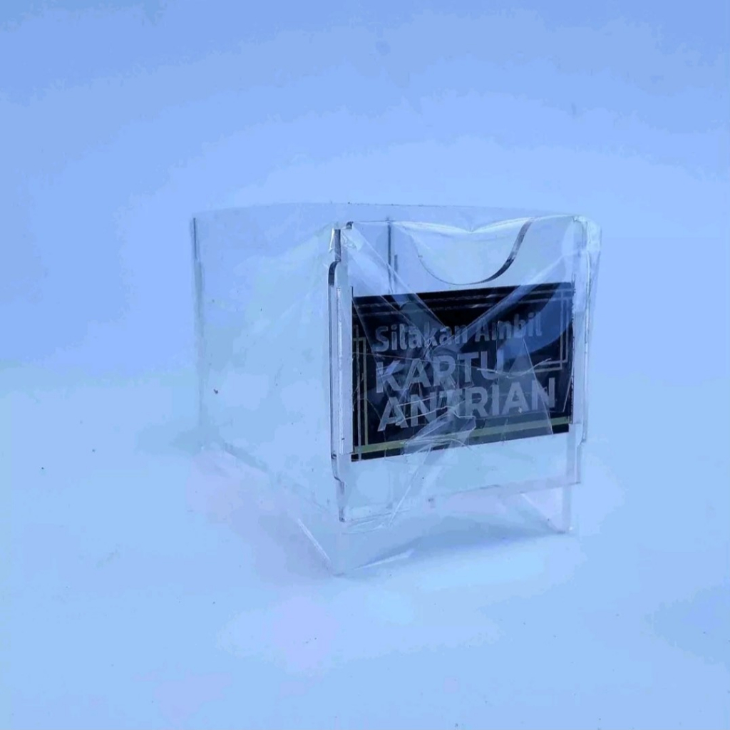 

Akrilik Tempat Kartu Antrian, Kotak Akrilik untuk kartu Antrian