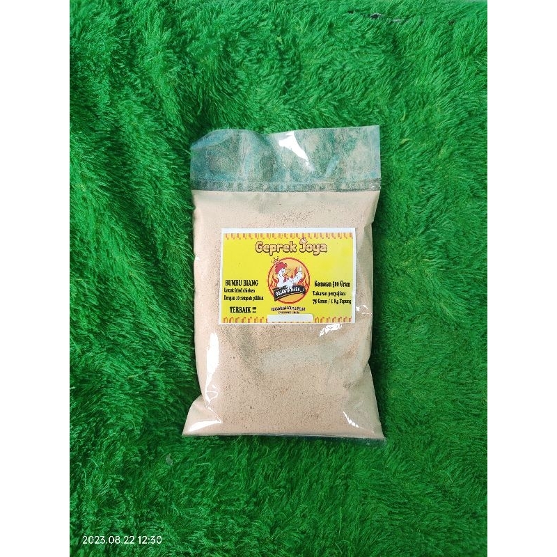 

Tepung biang kemasan 500 gram untuk ayam Kentucky atau ayam geprek dengan menggunakan 10 bumbu rempah pilihan terbaik.