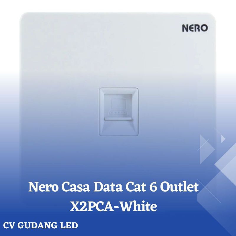 Outlet data LAN Cat6 X2PCA-White Nero Casa