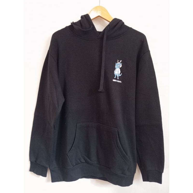 Hoodie Hitam Merek InhaUniv Bahan Cotton Fleece