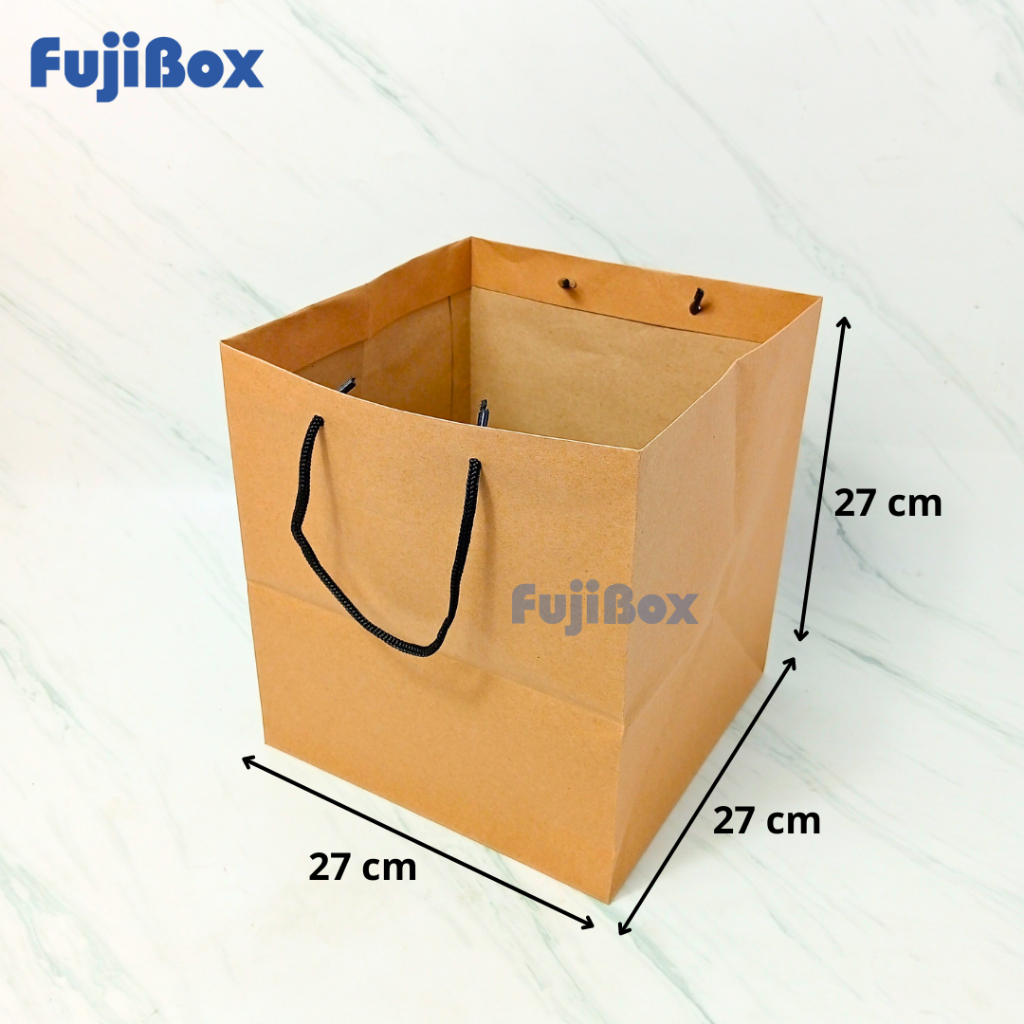 

(10 Pcs) PAPER BAG KANTONG KERTAS KRAFT 27 X 27 X 27