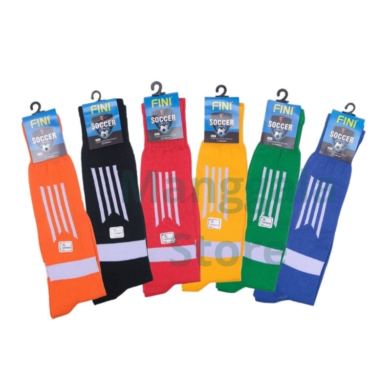 Kaos Kaki Bola /futsal / Olah Raga  Panjang Varian Warna orange merah hitam kuning hijau dan biru