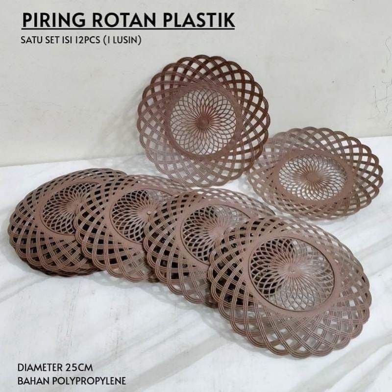 PIRING ROTAN / PIRING ROTAN PLASTIK / PIRING HAJATAN / PIRING PLASTIK
