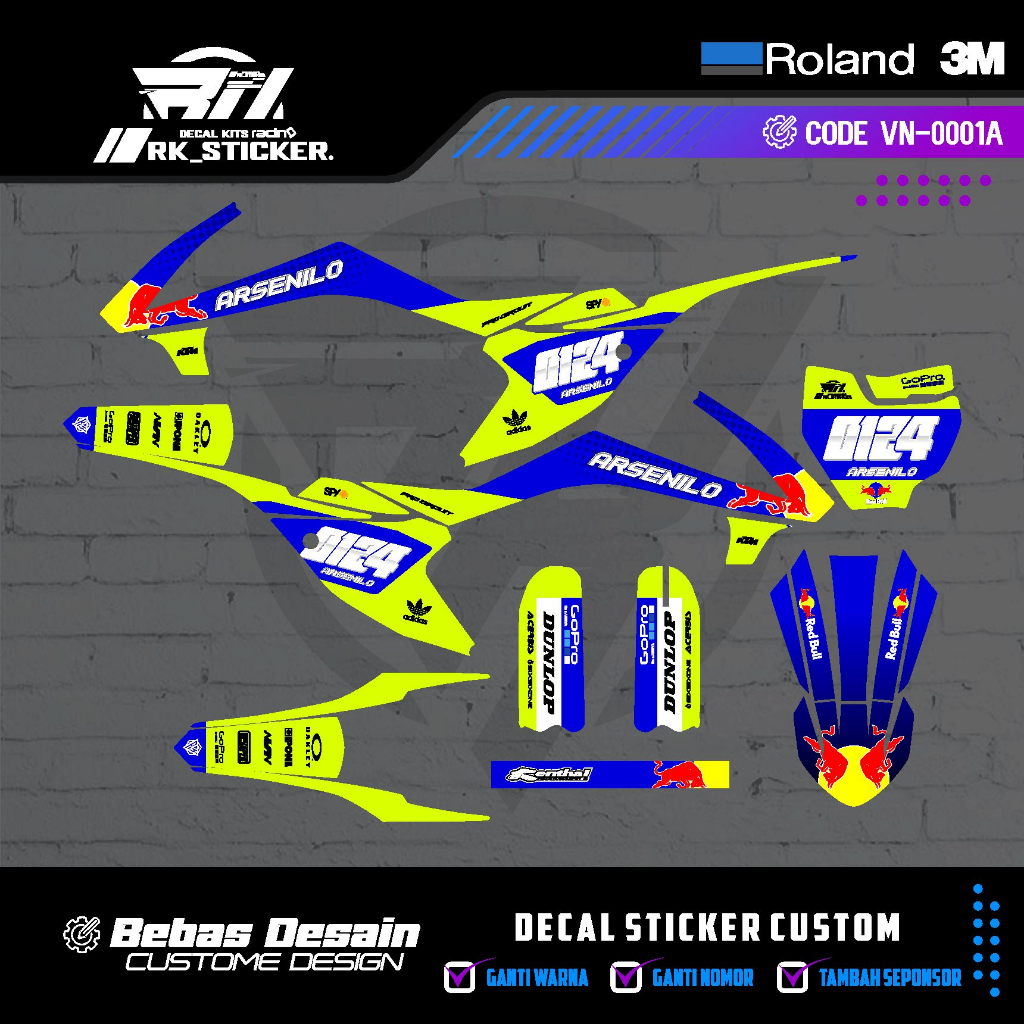 DECAL KTM 65 CC 2017 FREE CUSTOME DESIGN