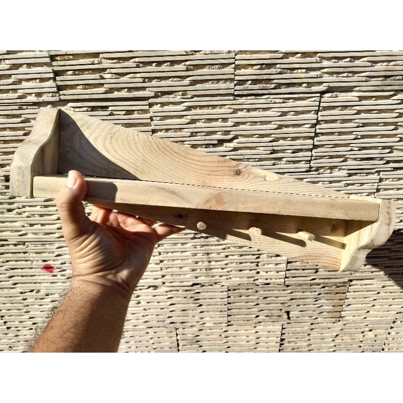 Cantolan/kapstok/gantungan + rak minimalis kayu palet