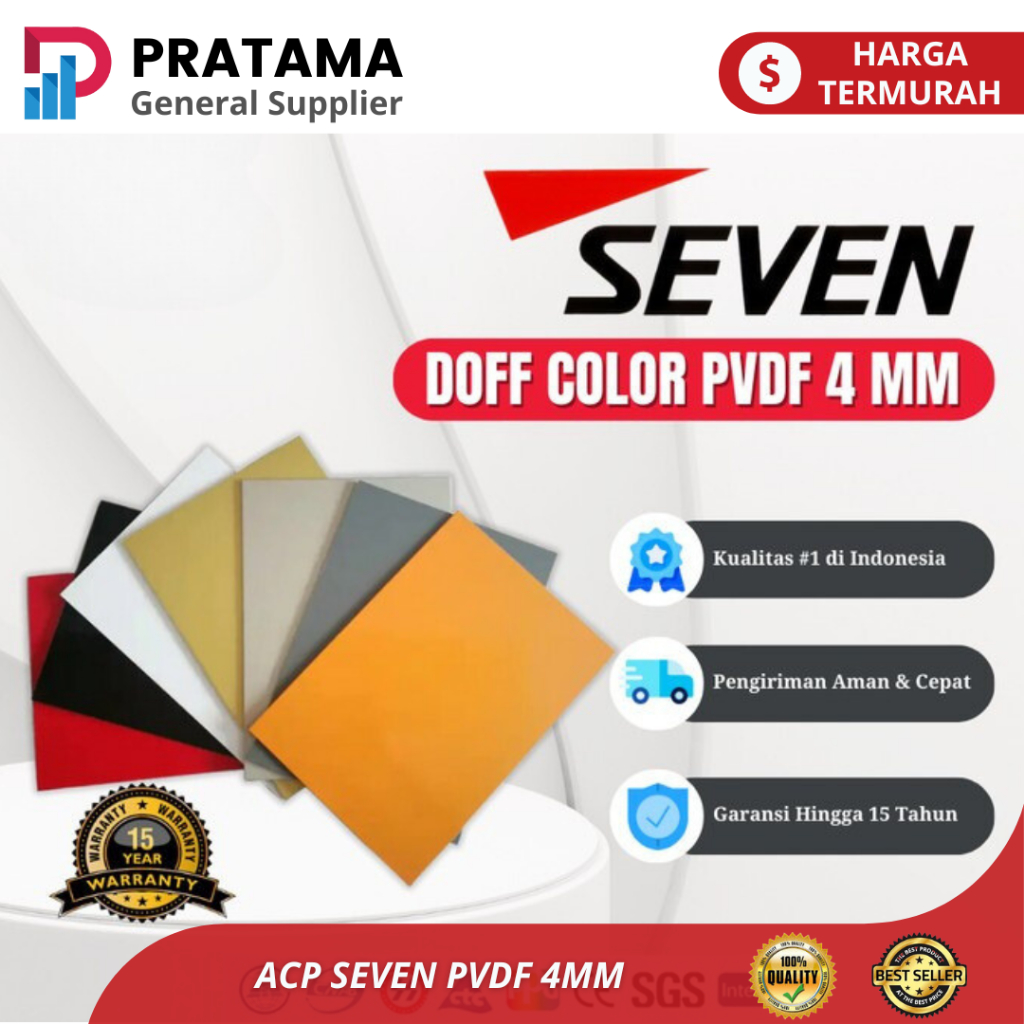 PANEL board alumunium papan ACP SEVEN pvdf 4 mm doff alloy 1100