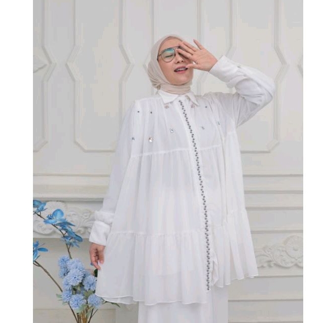 Darli RAYYA Blouse Only 50-90 Kg LD 120 Keti 54 Blouse Sifon Full Furing Payet / Blouse Payet Polos 