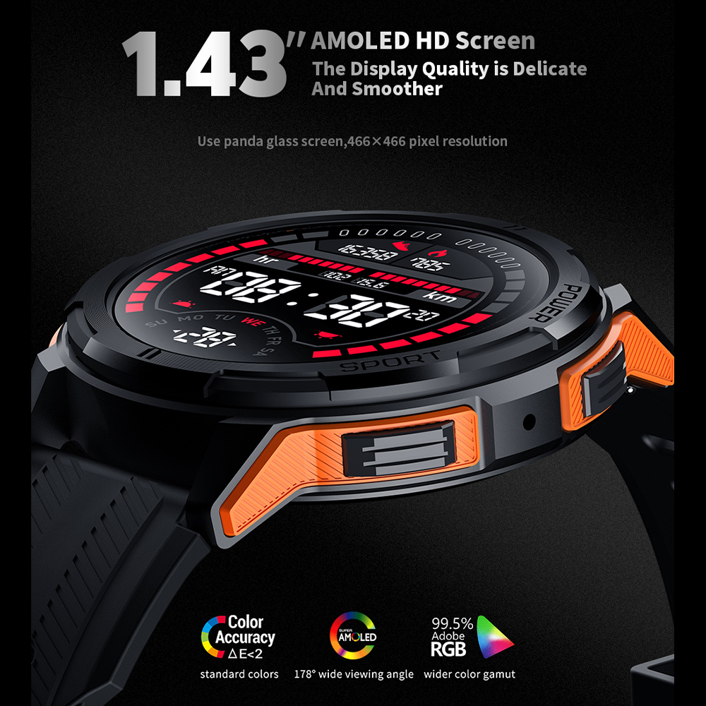 Skmei smartwatch pria amoled jam tangan olahraga hp digital anti air 1ATM  jam tangan pintar for android ios