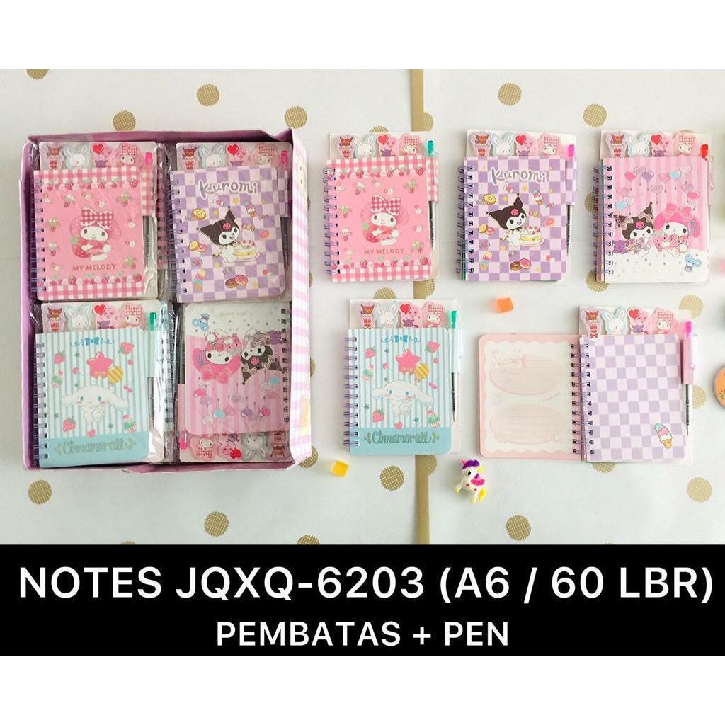 

BUKU AGENDA / NOTEBOOK SPIRAL A6 DENGAN PEMBATAS BUKU PLUS PULPEN KARAKTER SANRIO JQXQ-6203