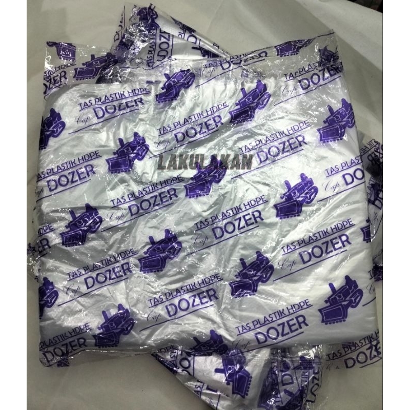Kantong Plastik Kresek Bening Transparan Dozer Ungu 24