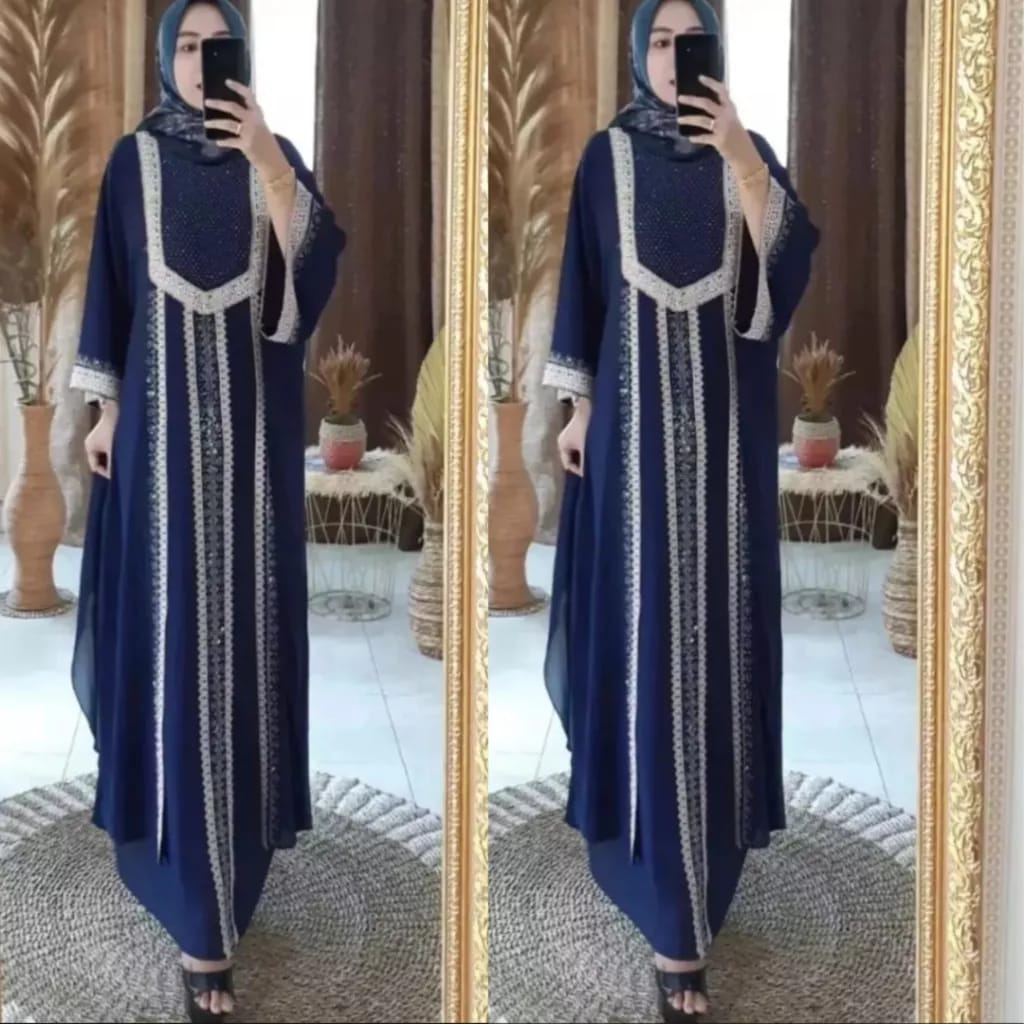 Dress Abaya Payet Swarovski Model Terbaru/ Fashion Muslimah Trendy/CERUTY BEBYDOL/ Gamis Modern/Gami