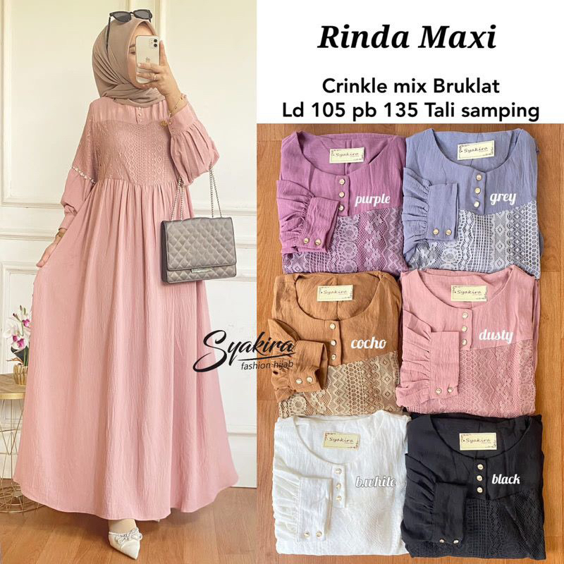 gamis rinda brukat cringkel